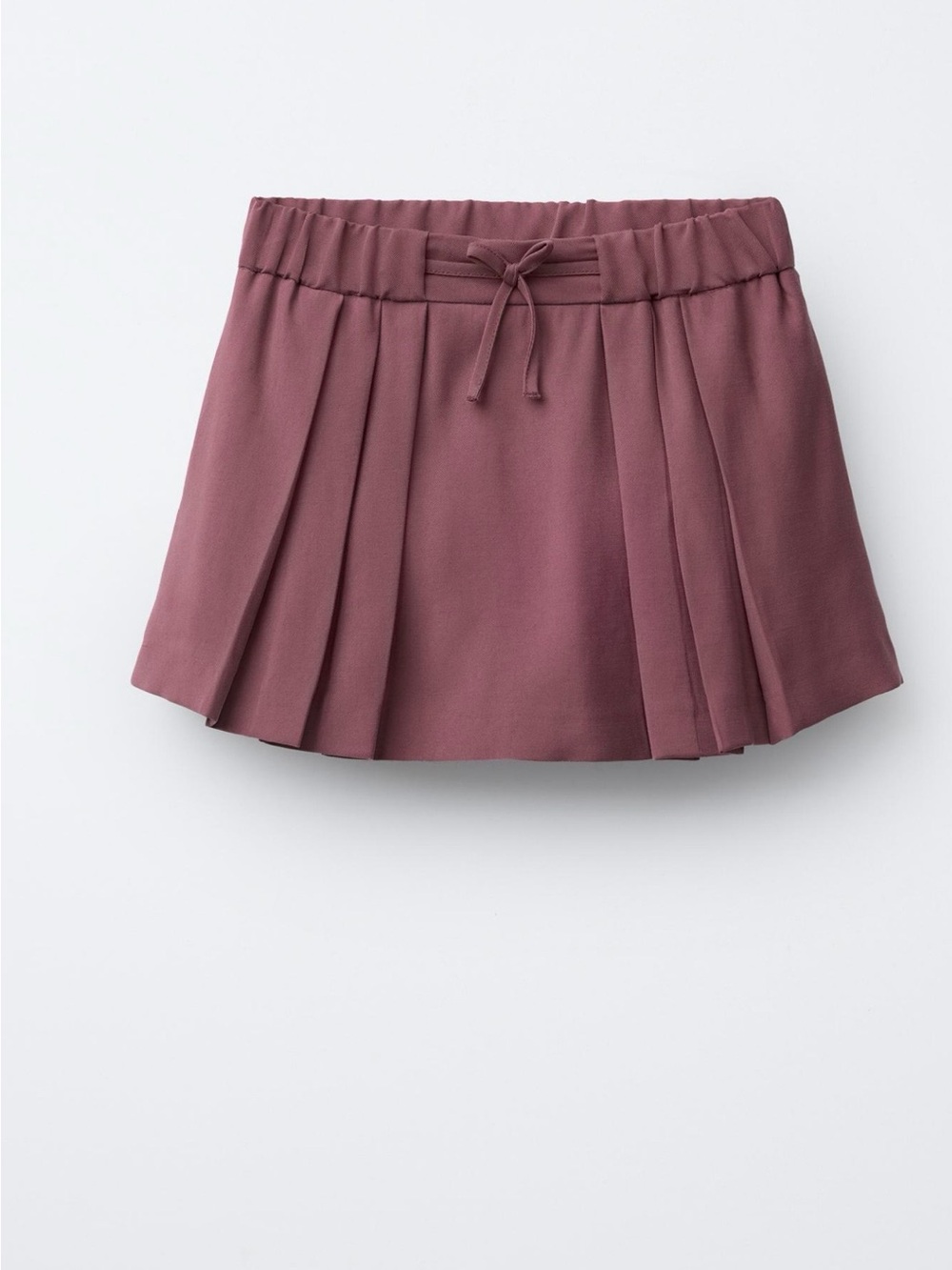 Zara Pleated Drawstring Mini Skirt - Mauve Pink kids 13/14 or XS woman’s